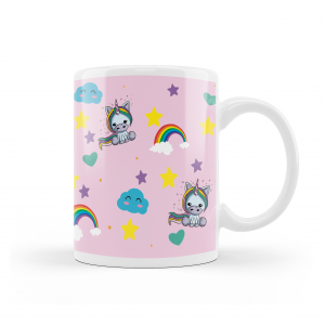 Taza "Estampado fantasía unicornio"