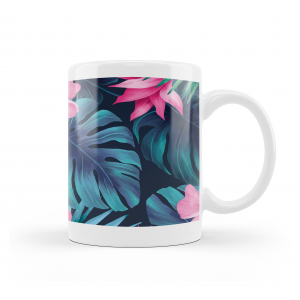 Taza con estampado tropical