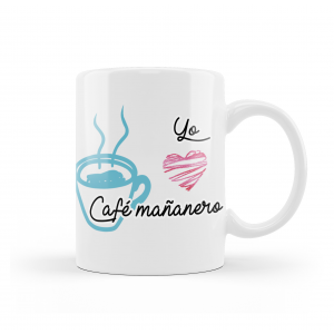 Taza "yo love cafe mañanero"